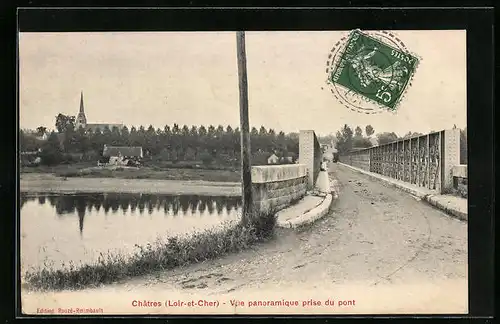 AK Chatres, Vue panoramique prise du pont