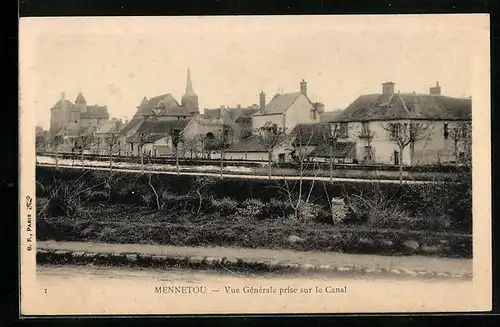 AK Mennetou-sur-Cher, Vue Générale prise sur le Canal