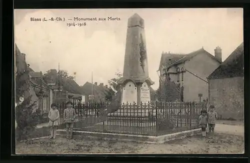 AK Binas, Monument aux Morts 1914-1918