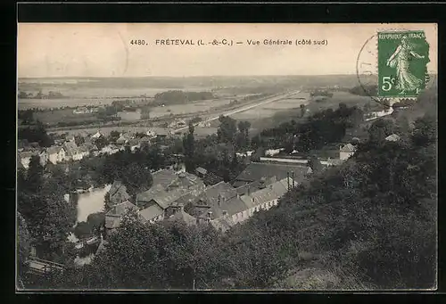AK Fréteval, Vue Générale (coté sud)