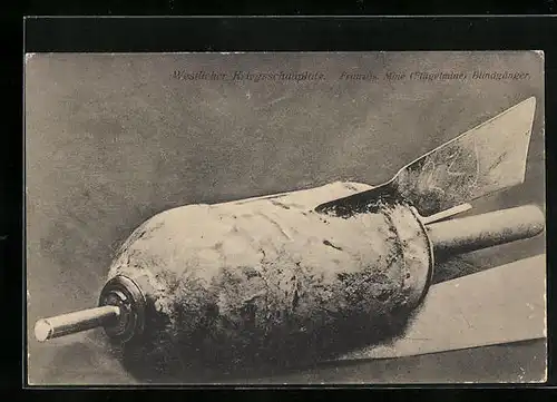 AK Französische Mine (Flügelmine), Blindgänger, Munition
