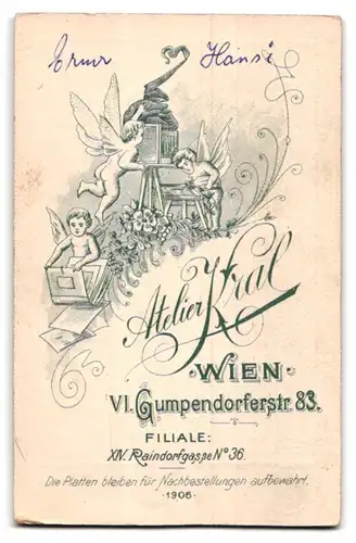 Fotografie Atelier Kral, Wien, Gumpendorferstr. 83, Portrait süsses Kinderpaar mit reifen und Blumenkorb