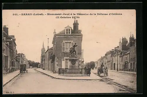 AK Saran, Monument eleve e la Memoire de la defense d`Orleans 11 Octobre 1870