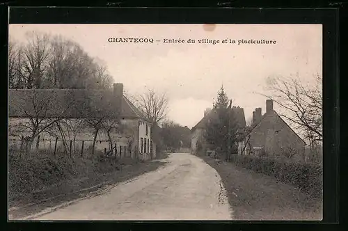 AK Chantecoq, Entree du village et la pisciculture