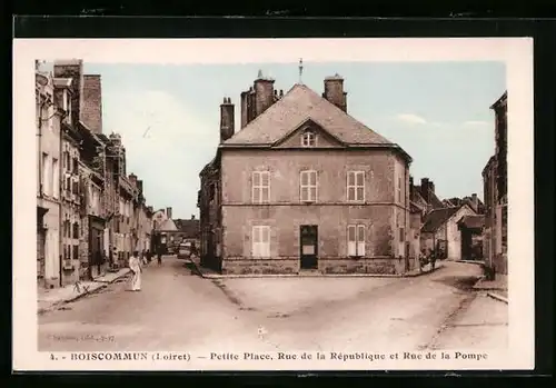 AK Boiscommun, Petite Place, Rue de la Republique et Rue de la Pompe