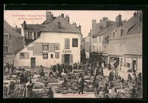AK Pithiviers, Place du Petit-Cloitre, Le Marche aux Legumes