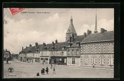 AK Lorris, Place du Martroi, Maison Barbier