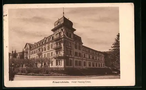 AK Friedrichroda, vor dem Hotel Herzog Ernst