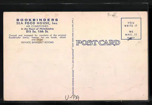 AK Philadelphia, PA, Bookbinders Sea Food House Inc.