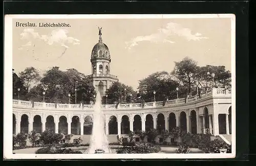 AK Breslau, Wasserspiel an der Liebichshöhe