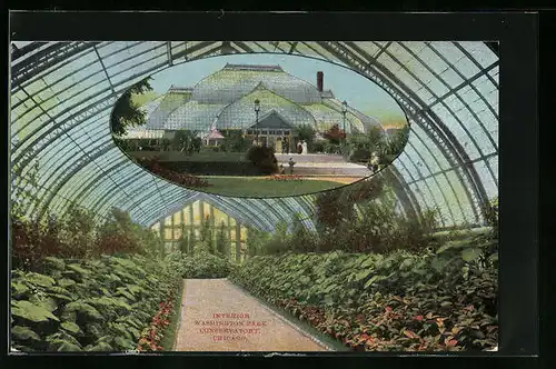 AK Chicago, IL, Interior of Conservatory at Washington Park