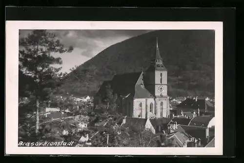 AK Brasov - Kronstadt, Blick auf die Stadt und die Schwarze Kirche