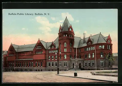 AK Buffalo, NY, infront of the Public Library