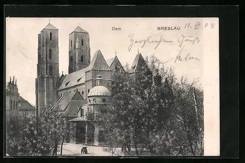 AK Breslau, Blick auf den Dom