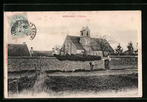 AK Sermaises, Vue sur l`Eglise