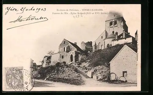 AK Yevre-le-Chatel, Poterne de l`Est, Eglise St-Gault