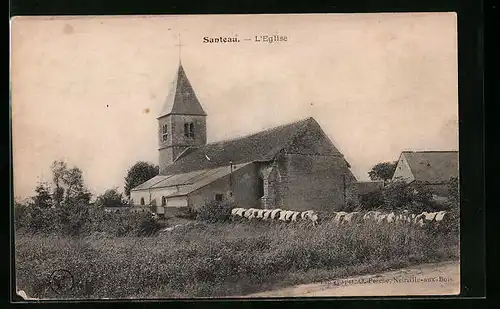 AK Santeau, Vue sur l`Eglise