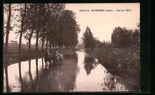 AK Escrennes, Vue sur l`Oeuf