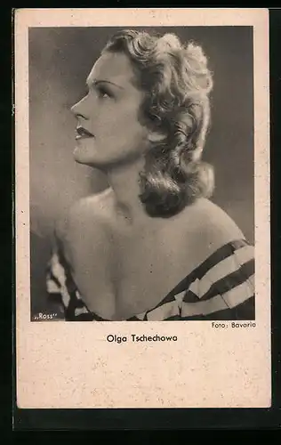 AK Schauspielerin Olga Tschechowa mit sinnlichem Blick