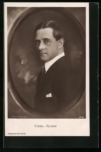 AK Schauspieler Carl Auen charmant im Anzug