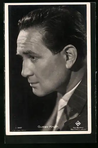 AK Schauspieler Gustav Knuth seitlich portraitiert