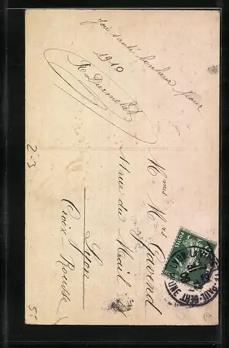 AK junge Postbotin mit grosser Brieftasche