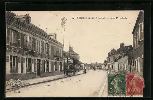 AK Chambon-la-Foret, Vue dans Rue Principale