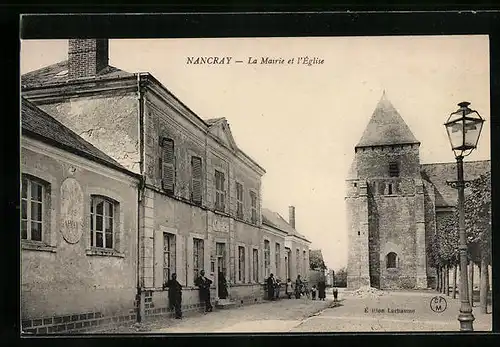 AK Nancray, La Mairie et l`Eglise