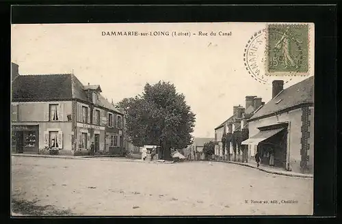 AK Dammarie-sur-Loing, Rue du Canal