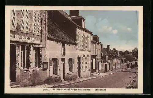 AK Sainte-Genevieve-des-Bois, Grande Rue, Bureau des Postes et Telegraphes