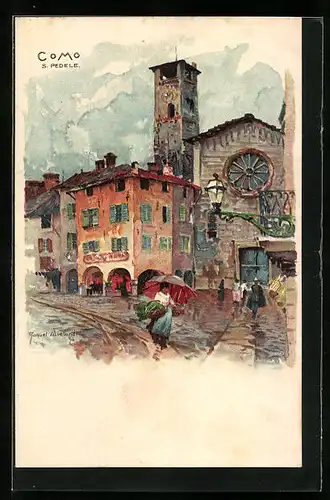 Künstler-AK Manuel Wielandt: Como, S. Pedele