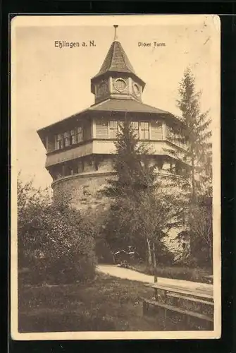 AK Esslingen a. N., Dicker Turm