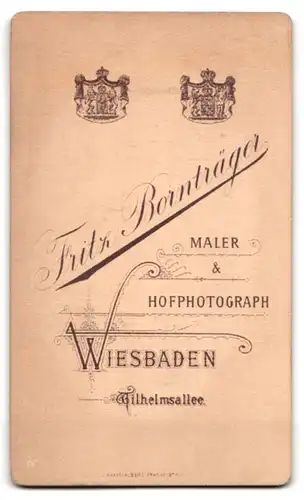 Fotografie Fritz Bornträger, Wiesbaden, Wilhelmsalle, Bürgerlicher Herr mit grauem Vollbart