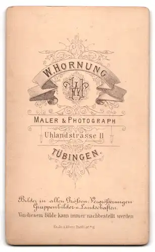Fotografie W. Hornung, Tübingen, Uhlandstrasse 11, Herr mit Bart und Brille