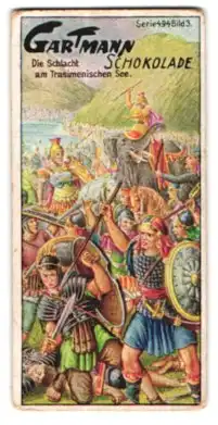 Sammelbild Hamburg-Altona, Kakao- u. Schokolade-Fabrik C. H. L. Gartmann, Die Schlacht am Trasimenischen See