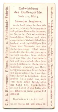 Sammelbild Hamburg-Altona, Kakao- u. Schokolade-Fabrik C. H. L. Gartmann, Schweizer Sennhütte