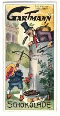 Sammelbild Hamburg-Altona, Kakao- u. Schokolade-Fabrik C. H. L. Gartmann, Lustige Bubenstreiche, Der kleine Wohltäter