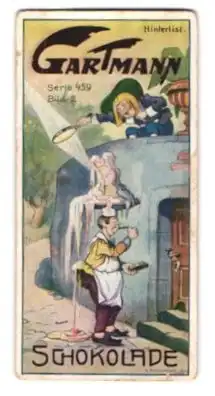 Sammelbild Hamburg-Altona, Kakao- u. Schokolade-Fabrik C. H. L. Gartmann, Bubenstreiche, Hinterlist