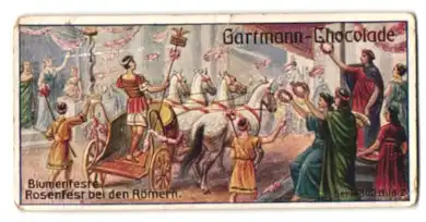 Sammelbild Gartmann Schokolade, Rosenfest bei den Römern