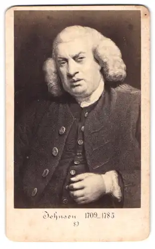 Fotografie J. C. Steuer, Wien, Portrait englischer Schriftsteller und Dichter Samuel Johnson