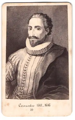 Fotografie J. C. Steuer, Wien, Portrait spanischer Schriftsteller Miguel de Cervantes