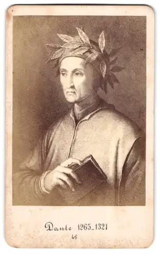 Fotografie J. C. Steuer, Wien, Portrait Schriftsteller Dante Alighieri