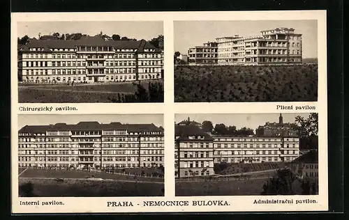 AK Prag / Praha, Nemocnice Bulkova, Interni pavillon, Chirurgicky pavillon