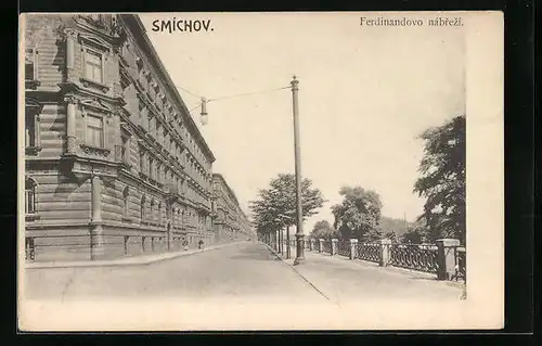 AK Prag / Praha-Smichov, Ferdinandovo nabrezi