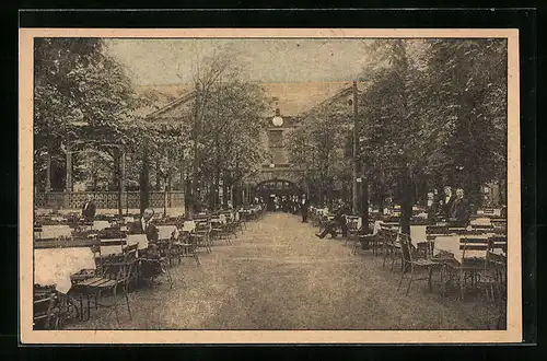 AK Prag / Praha, J. Matejky velkorestaurace, Strelecky ostrov