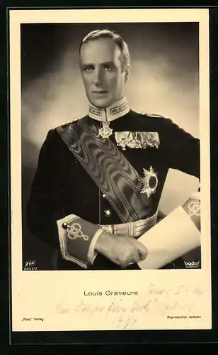 AK Schauspieler Louis Graveure in Uniform