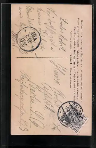 AK Schauspielerin Reta Walter mit Federhut