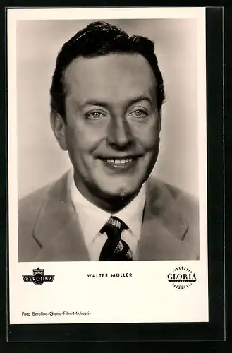 AK Schauspieler Walter Müller mit Krawatte