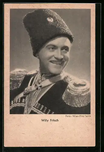 AK Schauspieler Willy Fritsch in Militäruniform