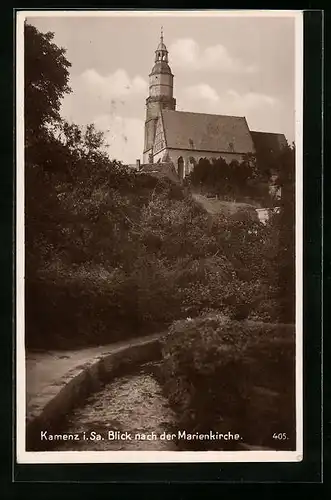 AK Kamenz i. Sa., Blick nach der Marienkirche